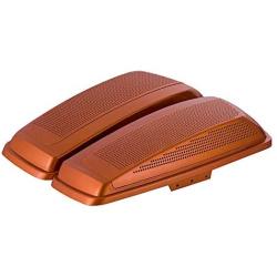 Moto Onfire Dual 6x9 inch Speaker Lids, Amber Whiskey, Saddlebag Lids Fit for Harley Touring Street Glide Hard Saddlebags 2014 2015 2016 2017 2018 2019 2020
