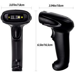 USB 2D Barcode Scanner,Symcode Datamatrix PDF417 QR Code Handheld Reader for Screen and Printed Bar Code Scan, Works with Windows Mac and Linux PC POS