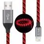 iCrius iPhone Charger Cable, [MFi Certified] 6ft LED Light Up Visible Flowing Lightning Charger Charging Cord Compatible with iPhone11 Plus/XS/XR/X /8 Plus / 8/7 Plus / 7, iPod Touch More-Red