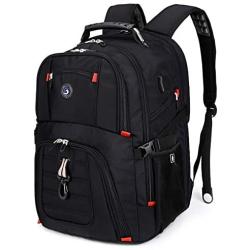 Extra Large 50L Travel Laptop Backpack with USB Charging Port Fit 17 Inch Laptops for Men Women