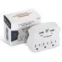 Surge Protector USB Wall Mount- Multi Plug Outlet Expander Surge Protector Wall Mount with 2 USB Charging Ports for Home/School/Office