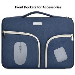 HESTECH Chromebook Case,11.6''-12.5 inch Water Repellent Polyester Protective Laptop Sleeve Bag Handle Front Pockets Acer/HP Stream/Samsung/Microsoft Surface Pro 7/3/4/5/6,Navy Blue
