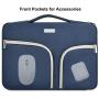 HESTECH Chromebook Case,11.6''-12.5 inch Water Repellent Polyester Protective Laptop Sleeve Bag Handle Front Pockets Acer/HP Stream/Samsung/Microsoft Surface Pro 7/3/4/5/6,Navy Blue