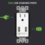 TOPGREENER TU1152QC-W 36W Quick Charge 2.0 USB Wall Outlet, Compatible with Samsung S9/S8/S7 Note 9/8/7, iPhone XS/MAX/XR/X/8/7, LG Nexus, HTC 10 & Other smarthphones, UL Listed, TU1152QC, White