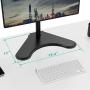 WALI Free Standing Single LCD Monitor Fully Adjustable Desk Mount Fits 1 Screen up to 32 inch, 17.6 lbs. Weight Capacity (MF001), Black
