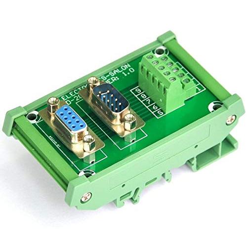 Electronics-Salon DB9 D-SUB DIN Rail Mount Interface Module, DSUB Male/Female Breakout Board.