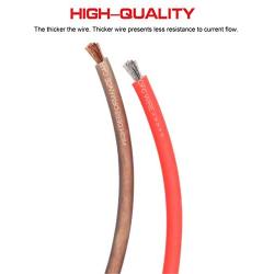 Welugnal 10 Gauge 41ft Brown and 41ft Red Power/Ground Wire True Spec and Soft Touch Cable for Car Amplifier Automotive Trailer Harness Wiring