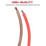 Welugnal 10 Gauge 41ft Brown and 41ft Red Power/Ground Wire True Spec and Soft Touch Cable for Car Amplifier Automotive Trailer Harness Wiring