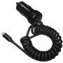 AmazonBasics Coiled Cable Lightning Car Charger, 1.5 Foot, Black Bundle with AmazonBasics One-Port USB Wall Charger for Phone, iPad, and Tablet, 2.4 Amp, White