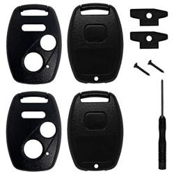 2 Pack 3 Button Replacement Key Fob Case Keyless Entry Fits Honda Accord/Civic/CR-V/Fit/Odyssey/Pilot/Ridgeline/CR-Z Remote Control Key Shell Casing