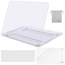 MOSISO Compatible with MacBook Pro 15 inch Case 2019 2018 2017 2016 Release A1990 A1707 with Touch Bar, Plastic Hard Shell Case & Keyboard Cover & Screen Protector & Storage Bag, Crystal Clear