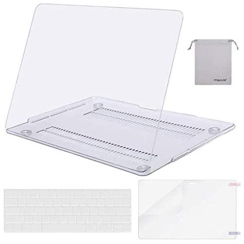 MOSISO Compatible with MacBook Pro 15 inch Case 2019 2018 2017 2016 Release A1990 A1707 with Touch Bar, Plastic Hard Shell Case & Keyboard Cover & Screen Protector & Storage Bag, Crystal Clear