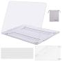 MOSISO Compatible with MacBook Pro 15 inch Case 2019 2018 2017 2016 Release A1990 A1707 with Touch Bar, Plastic Hard Shell Case & Keyboard Cover & Screen Protector & Storage Bag, Crystal Clear
