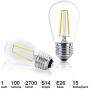 Brightech – Ambience PRO LED S14 Energy Efficient 1 Watt Bulb - 1 Watt – Use to Replace High-Heat, High-Cost Bulbs in Outdoor String Lights – Edison-Inspired Exposed Filaments - 15 Pack
