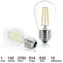 Brightech – Ambience PRO LED S14 Energy Efficient 1 Watt Bulb - 1 Watt – Use to Replace High-Heat, High-Cost Bulbs in Outdoor String Lights – Edison-Inspired Exposed Filaments - 15 Pack