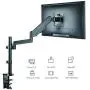 WALI Premium Single LCD Monitor Desk Mount Fully Adjustable Gas Spring Stand for One Screen up to 32 inch, 17.6lbs Weight Capacity (GSDM001), Black