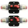 30A Inline Circuit Breaker Reset Fuse, PowMr Reset Fuse Holder 30 amp with Manual Reset for 12V-24V DC Car Audio, Stereo Switch and Solar Inverter System(2 Pack)