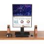 Dual Monitor Stand - Vertical Stack Screen Free-Standing Monitor Riser Fits Two 13 to 30 Inch Screen with Swivel, Tilt, Height Adjustable, Holds One (1) Screen up to 44Lbs HT05B-002