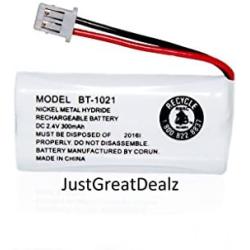 JustGreatDealz Battery BT-1021 BT1021 BBTG0798001 for Uniden Cordless Handset Telephones (2-Pack)