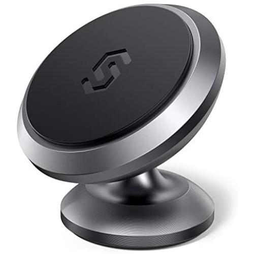 Magnetic Phone Car Mount, Syncwire Universal Car Phone Holder for Dashboard, Cell Phone Car Kits, 360° Adjustable Magnet Cell Phone Mount Compatible with iPhone, Samsung, LG, GPS, Mini Tablet - Gray