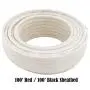 14 Gauge (American Wire Ga) Tinned Pure Copper Red Black Duplex Sheathed Marine Boat Wire. | Cable Length: 100 FT (Also Available in 50 FT roll)