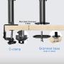 Suptek Dual Monitor Mount Stand-Height Adjustable Gas Spring Monitor Arm Desk Mount for 2 Computer Screens 17 to 27 inches - Each Arm Holds up to 13.2lbs(MD8422)