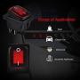 AutoEC 3PCS Rocker Switch 12V ON/Off Waterproof Red LED Light Toggle Switch 4 Pin SPST for Car Truck Boat Marine UTV, KCD4