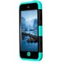 Case for iPod 7 6 5- CheerShare iPod Touch 5 6 7 Case, The Best Silicone Shockproof High Impact Layered Case + Protective Cover Case for iPod Touch 7th 6th 5th Generation(Black + Blue)