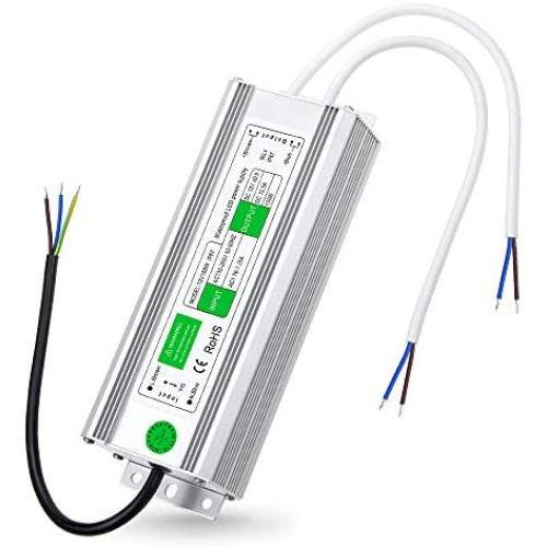SHNITPWR 150W LED Power Supply 12V Waterproof IP67 LED Driver AC/DC Adapter Converter, AC 110~260V to DC 12 Volt 12.5A Low Voltage Transformer for Outdoor Lighting LED Advertising Display CCTV Camera