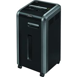 Fellowes 3825001 Powershred 225Ci 100% Jam Proof 22-Sheet Cross-Cut Commercial Grade Paper Shredder,Black & Powershred Shredder Bags for 125/225/2250 Series Shredders, 50 Bags & Ties (36054)