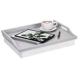 Rossie Home Lap Tray with Detachable Pillow, Serving Tray - Calming Gray - Style No. 76105