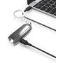 Mini Flashlight Keychain LED Torch with Micro USB Rechargeable Tiny Flashlight,150 Lumen Inbuilt Magnet Sticking Small Pocket Torch for Camping, Hiking, Emergency (Dick Black)