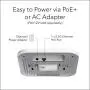 NETGEAR Wireless PoE Access Point (WAX218) - WiFi 6 Dual-Band AX3600 Speed | 1 x 2.5G Ethernet PoE+ Port | 802.11ax | WPA3 Security | Create up to 4 Separate Wireless Networks