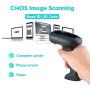 NADAMOO Wireless Barcode Scanner with Cradle, 2D Cordless Bar Code Reader 400m Transmission Distance CMOS Imager Read 1D, 2D, QR Code, Data Matrix, PDF417 for Windows Mac Linux