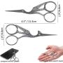 BIHRTC Pack of 2 Scissors 4.5 Inch Sewing Scissors Silver Stainless Steel Sharp Tip Scissors Bird Design Embroidery Scissors Shears for Office Embroidery Sewing Craft Art Work and Everyday Use