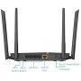 D-Link WiFi Router AC1200 High Power Gigabit Ethernet Dual Band Mesh Wireless Internet for Home Gaming Parental Control Wi-Fi (DIR-1260)