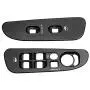 BASIKER Driver & Passenger Black Door Window Switch Panel Bezel for 2002-2010 Dodge Ram 1500 2500 3500 Front Right & Left Window Button Border Trim