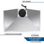 Cosmo COS-63190S 36 in. Wall Mount Range Hood Ductless Convertible Duct Permanent Filters, Soft Touch Controls, LED Lights, in Stainless Steel