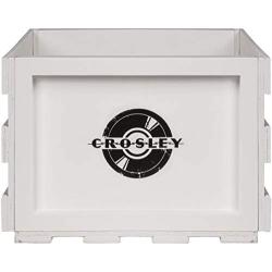 Crosley AC1004A-WH Record Storage Crate Holds up to 75 Albums, White