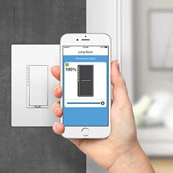 Insteon Smart 2-Wire Dimmer Wall Switch, Incandescent/Halogen Bulbs Only, No Neutral Required, 2474DWH (White) - Insteon Hub required for voice control with Alexa & Google Assistant