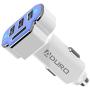 Aduro 4 Port Car Charger USB Adapter, 12V Fast Car Charger USB Adapter Power Station 5.2A/26W Output (Blue)