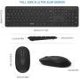Wired Keyboard and Mouse, Jelly Comb Ultra Thin Full Size USB Wire Corded Keyboard Mouse Combo Set with Number Pad for Computer, Laptop, PC, Desktop, Notebook, Windows 7, 8, 10 (Black)