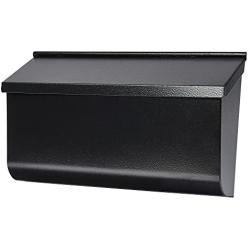 Gibraltar Mailboxes Woodlands Medium Capacity Galvanized Steel Black, Wall-Mount Mailbox, L4010WB0,Textured Black