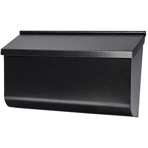 Gibraltar Mailboxes Woodlands Medium Capacity Galvanized Steel Black, Wall-Mount Mailbox, L4010WB0,Textured Black