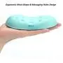 BRILA Ergonomic Memory Foam Mouse Wrist Rest Support Pad Cushion for Computer, Laptop, Office Work, PC Gaming - Massage Holes Design - Wrist Pain Relief (Aquamarine Mouse Wrist Rest)