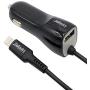 Apple Certified iPhone Car Charger - Ultra Durable 4ft Coiled Lightning Cable - 3.4 Amp Rapid Power - iPhone 12 11 Pro Max XS XR X 8 Plus 7 6S 6 SE 5S 5C 5 iPad Mini Air iPod - Extra USB Port (Black)