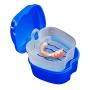 Denture Bath Box Case, Hatisan False Teeth Storage Box with Hanging Net Container, Premium Mouth Guard Box with Cleaning Brush (2Pcs) …