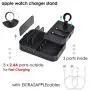 KeyEntre 6 Port USB Charging Station Multi Device USB Charging Dock Station HUB Desktop Charger Stand Organizer Compatible for iPhone ipad Airpods pro iwatch Kindle Tablet Multiple Devices, Black