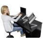 WorkEZ LIGHT Ergonomic Portable Lightweight Folding Aluminum Laptop Cooling Stand & Lap Desk Tray for Bed Couch. Adjustable height angle tilt notebook computer macbook desktop riser table-top holder