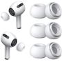 [3 Pairs] Replacement Ear Tips for Airpods Pro with Noise Reduction Hole, Silicone Airpods Pro Ear Tips with Portable Storage Box and Fit in The Charging Case (Medium, White)